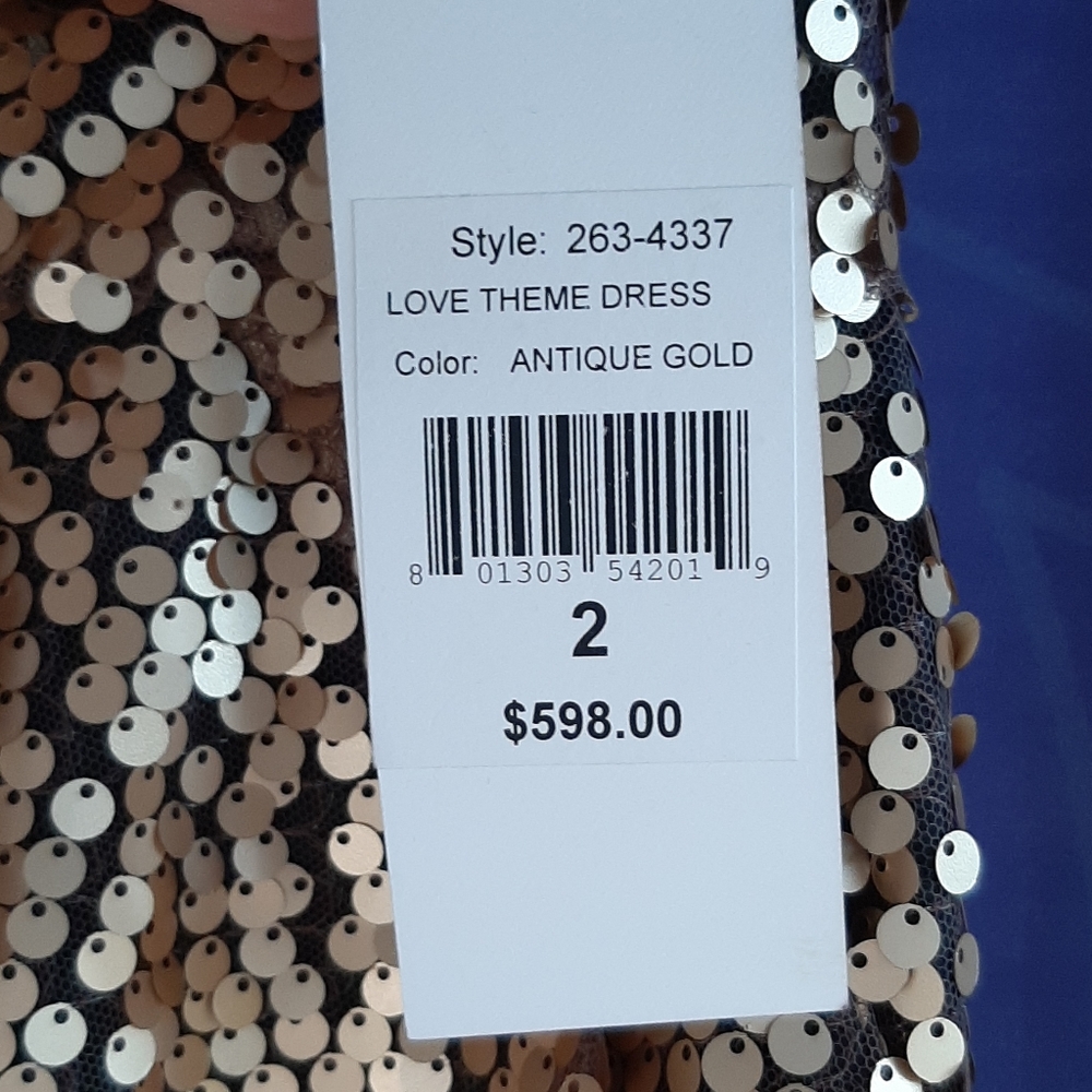 Nanette Lepore • Love Theme dress in gold sequins - Picture 4 of 8